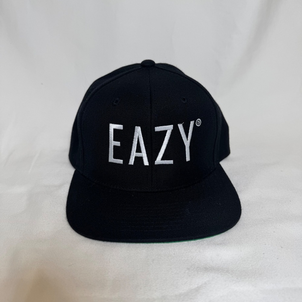 G-Eazy EAZY Black Snapback Hat Green Underbrim Official Merch Cap